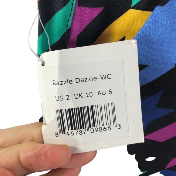 Loudmouth Ladies Razzle Dazzle WC Pants Sz 2 NWT Cropped Capri Golf Colorful - Picture 6 of 6